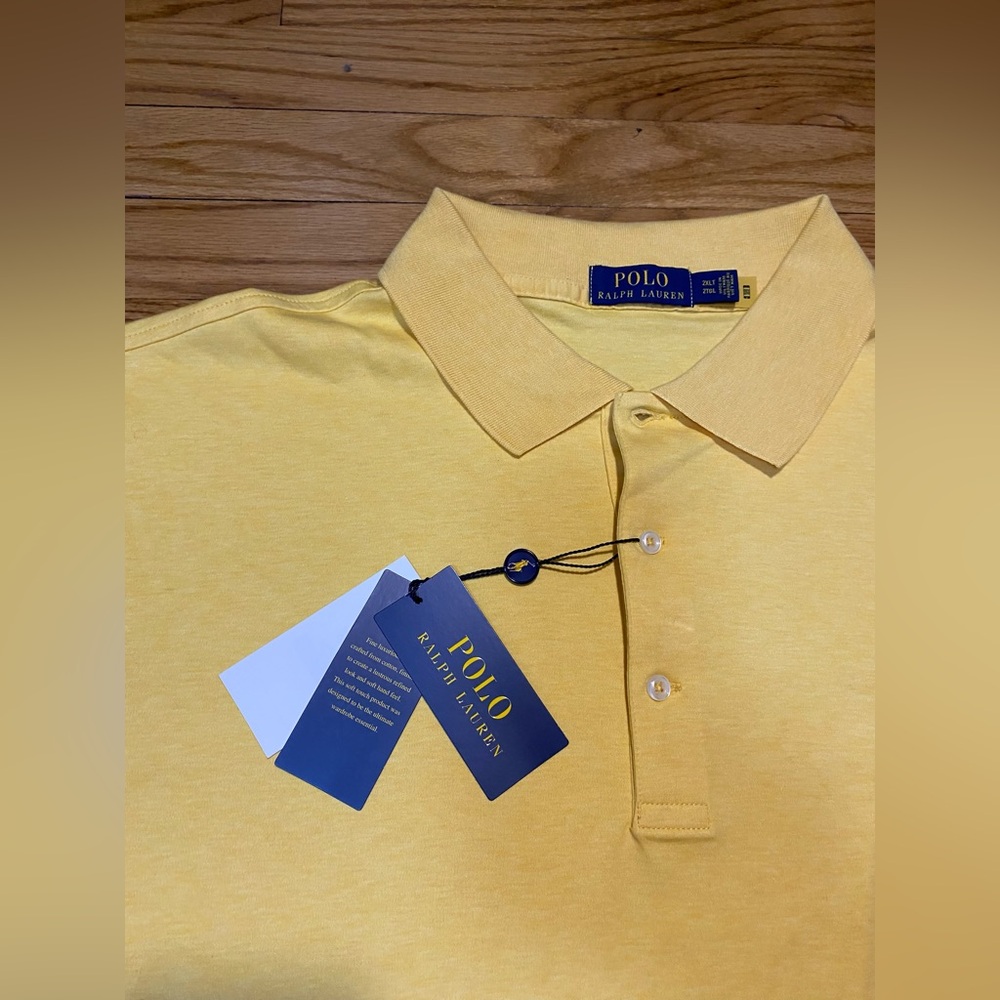 Polo Ralph Lauren Men's Classic Fit Soft Cotton Polo size Big & Tall NEW! yellow - Picture 5 of 5